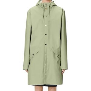 RAINS‎ MENS HOODED LONG RAINCOAT, UNISEX, MINT GREEN, large